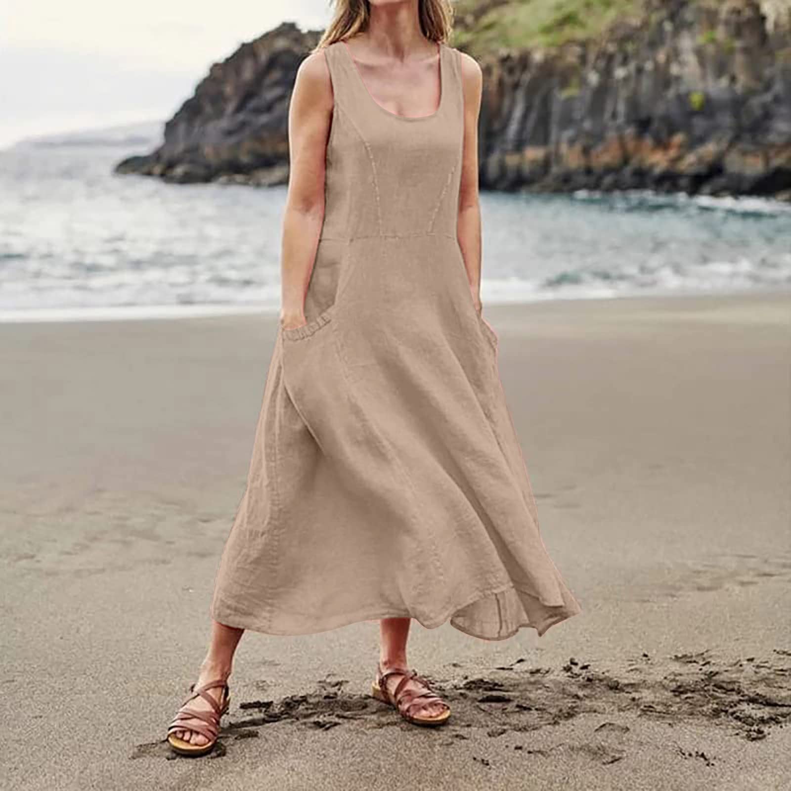 🔥Hot Sale 49% OFF 🔥Women's Sleeveless Cotton Dress