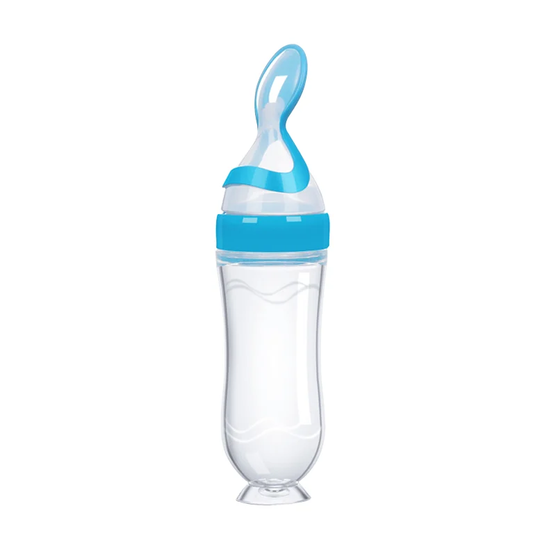 Silicone bottle with spoon
