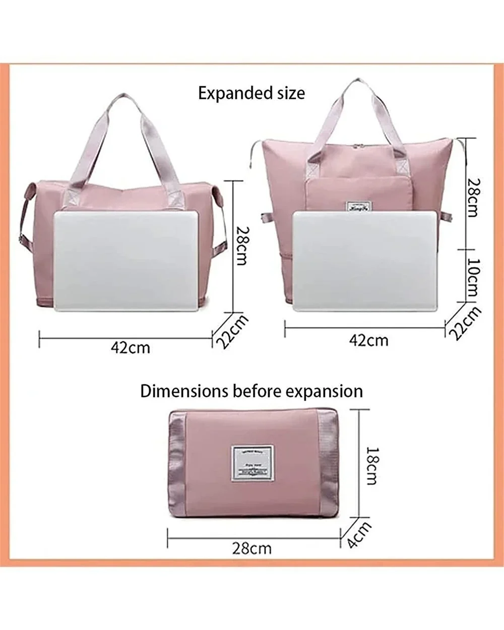 (🥰Hot Sale NOW - SAVE 50% OFF) Collapsible Waterproof Large Capacity Travel Handbag (BUY 3 FREE SHIPPING)