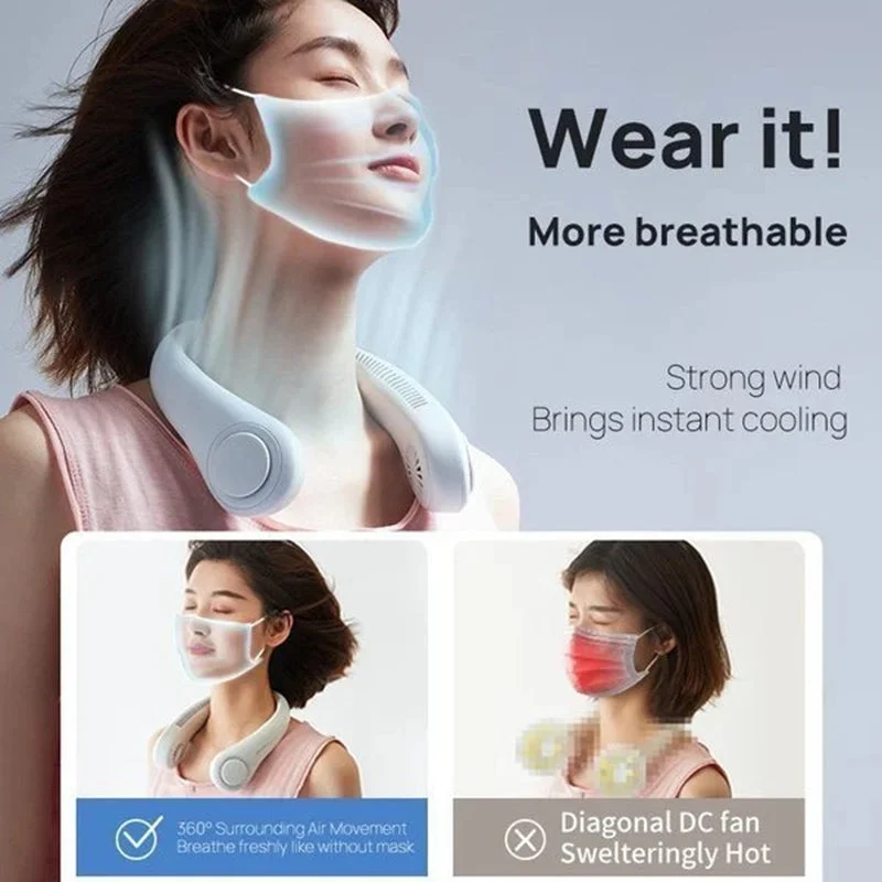 Adjustable 2023 New Portable Neck Fan(360° Surrounding Air Movement)