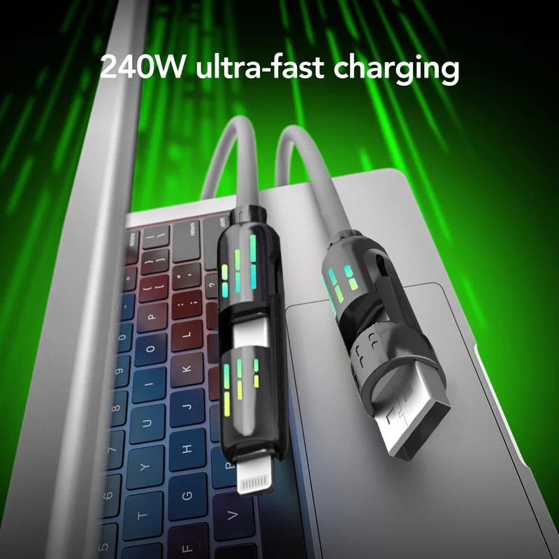 ✨LAST DAY ONLY 49% OFF🔥Mfish 240W 4-in-1 Universal Fast Charging Cable (+Free Storage Bag)
